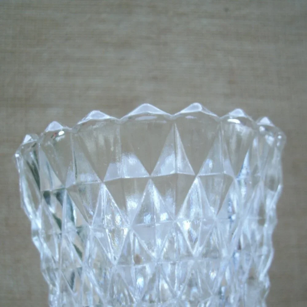 Vintage Indiana Glass Diamond Point Vase